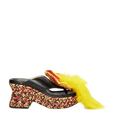 Loewe Petal Thick-soled Sandals In Multicolor