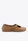 Loewe Women's Nappa Calf Leather Pebble Soft Ballet Flat (authentic Pre-loved) In Animal Print