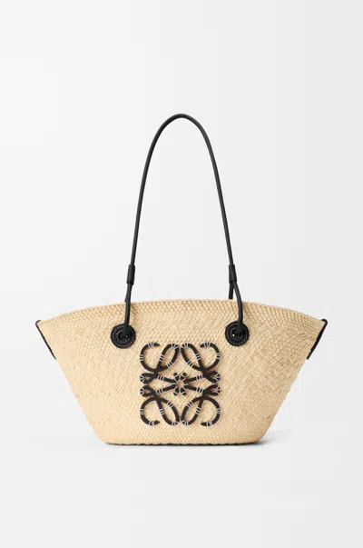 Loewe Petit Panier Anagram En Palmier Iraca Et Cuir Pour Femme