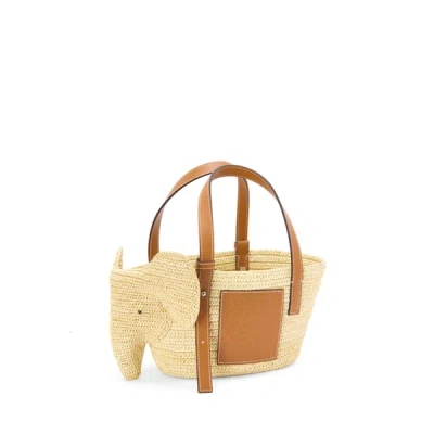 Loewe Women's Small Elephant Basket Bag In Nattan