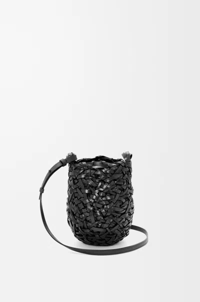 Loewe Small Nest Basket Bag In Leather Skin For Woman In Black
