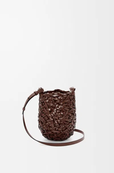 Loewe Small Nest Basket Bag In Leather Skin For Woman In Brown