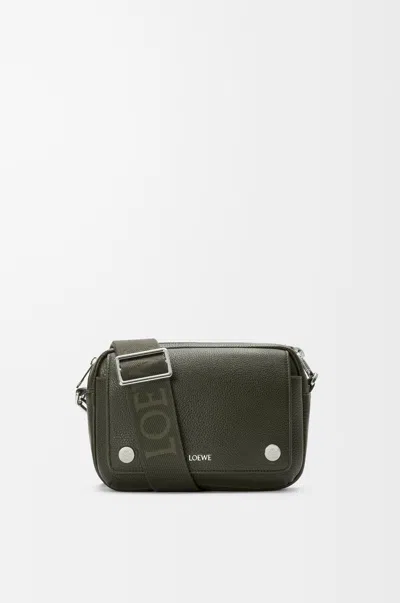 Loewe Small Pebble Messenger Bag In Supple Grained Leather Skin For Man In Brown