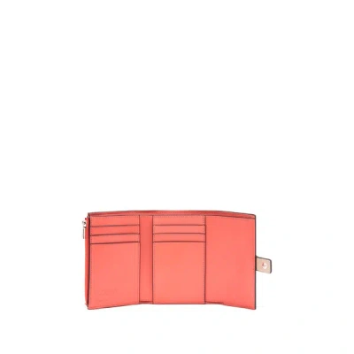 Loewe Petit Portefeuille Vertical En Cuir De Veau Souple Grainé In Sand