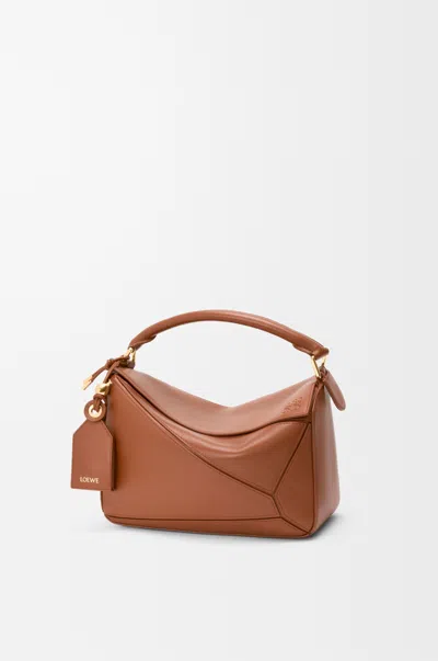 Loewe Small Featherlight Puzzle Bag In Nappa Lambskin For Woman In Brown