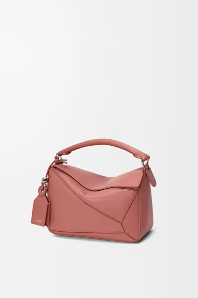 Loewe Small Featherlight Puzzle Bag In Nappa Lambskin For Woman In Pink