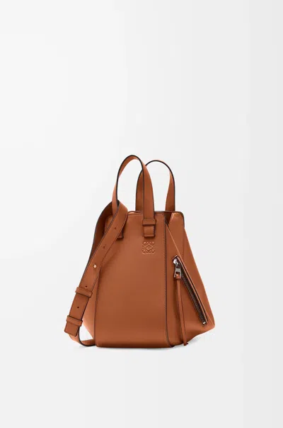 Loewe Compact Hammock Bag In Classic Leather Skin For Woman In Brown