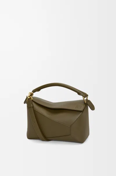 Loewe Small Puzzle Edge Bag In Classic Leather Skin For Woman In Brown