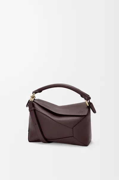 Loewe Small Puzzle Edge Bag In Soft Grained Leather Skin For Woman In Brown