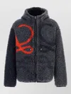 Loewe Pile Oversize Jacket Fleece Texture Hood In Blue