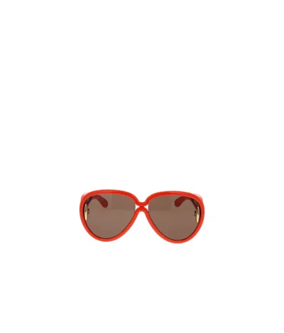 Loewe Aviator Frame Sunglasses In Brown