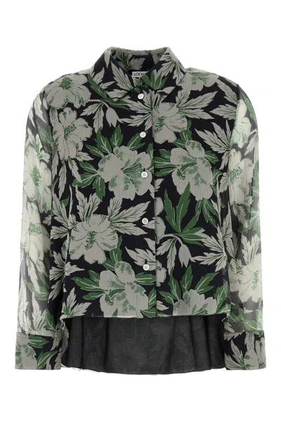 LOEWE LOEWE PRINTED SILK SHIRT