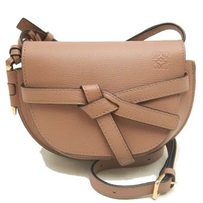 Pre-owned Loewe Pink Beige Leather Shoulder Bag ()