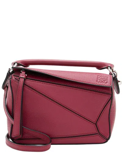 Pre-owned Loewe Pink Calfskin Puzzle Mini Bag (authentic Pre-loved)