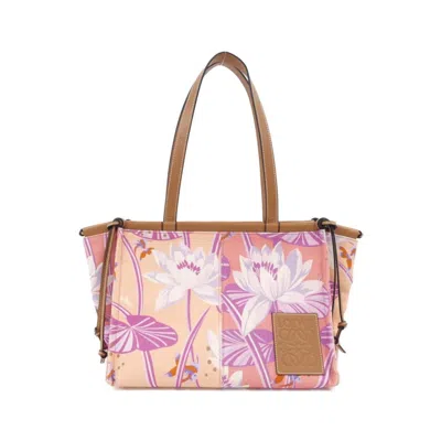 Pre-owned Loewe Pink Canvas Leather Handbag Tote Bag ()