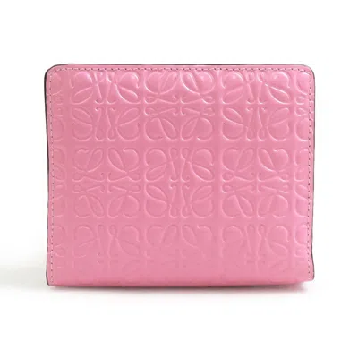 Pre-owned Loewe Pink Coated Canvas Wallet (bi-fold) ()