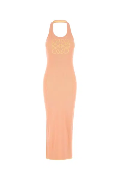 Loewe Pink Cotton Blend Paula S Ibiza Dress In Orange