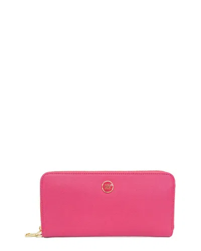 Pre-owned Loewe Pink Leather Bi-fold Wallet (authentic Pre-loved)