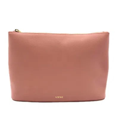 Pre-owned Loewe Pink Leather Clutch Bag ()