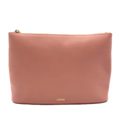 Pre-owned Loewe Pink Leather Clutch Bag ()