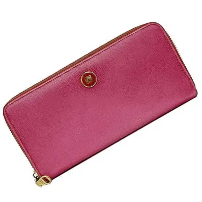 Pre-owned Loewe Pink Leather Long Wallet (bi-fold) ()