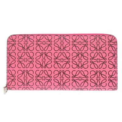 Pre-owned Loewe Pink Leather Long Wallet (bi-fold) ()
