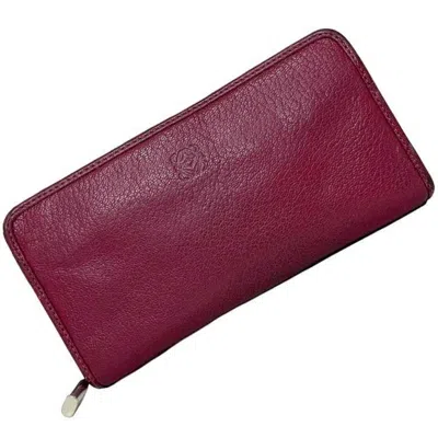 Pre-owned Loewe Pink Leather Long Wallet (bi-fold) ()