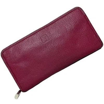 Pre-owned Loewe Pink Leather Long Wallet (bi-fold) ()