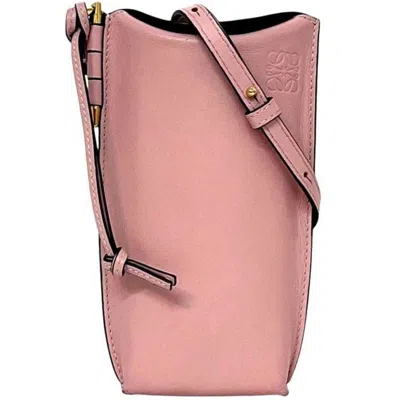 Pre-owned Loewe Pink Leather Pochette Shoulder Bag ()