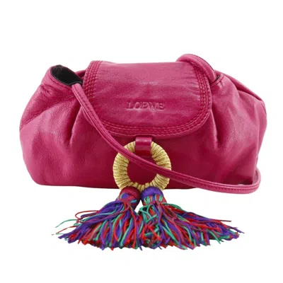 Pre-owned Loewe Pink Leather Pochette Shoulder Bag ()