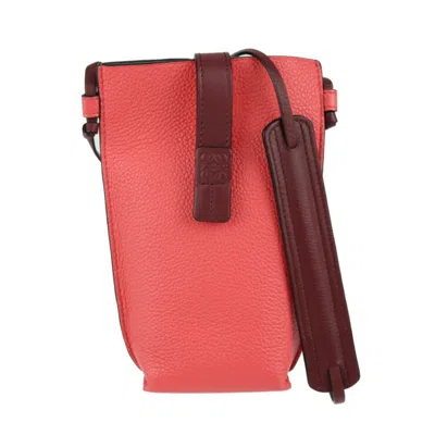 Pre-owned Loewe Pink Leather Pochette Shoulder Bag ()