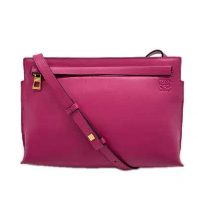 Pre-owned Loewe Pink Leather Pouch Shoulder Bag ()