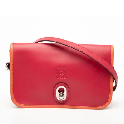 Pre-owned Loewe Pink Orange Leather Shoulder Bag () In Multi