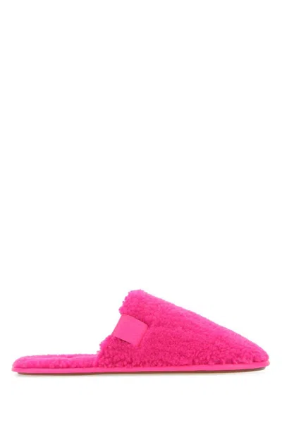LOEWE PINK SLIP ON SLIDES
