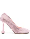 Loewe Toy Pumps In Calfskin And Rhinestones In Pink