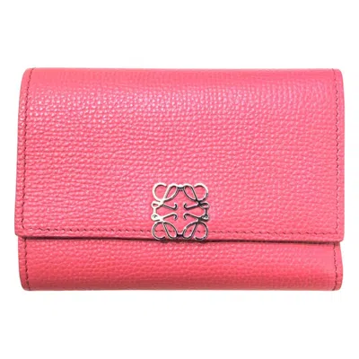 Pre-owned Loewe Pink Wallet (tri-fold) ()