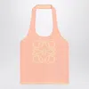 Loewe Anagram Tank Top In Cotton And Viscose In Pink