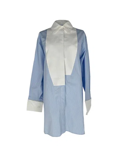 Pre-owned Loewe Pinstriped Button-down Shirt In Blue