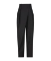 Loewe Wide-leg Wrap Wool Pants In Black