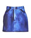 Loewe Pixellated Denim Miniskirt In Blue