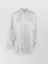 Loewe Plaid Pattern Silk Shirt