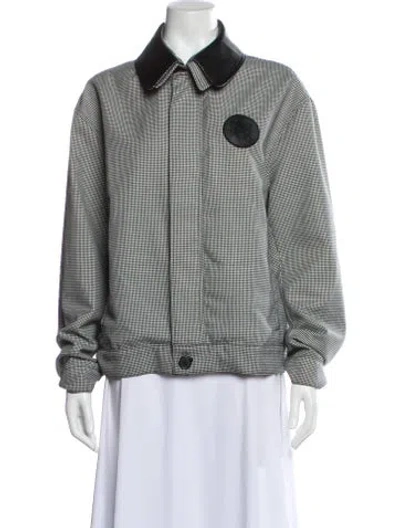 Pre-owned Loewe Plaid Print Jacket In Black