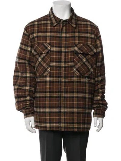 Pre-owned Loewe Plaid Print Jacket In Brown