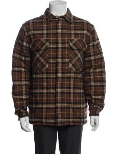 Pre-owned Loewe Plaid Print Jacket In Brown