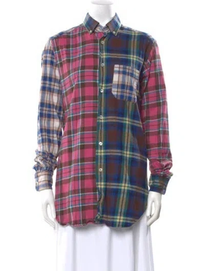 Pre-owned Loewe Plaid Print Long Sleeve Shirt In Multi