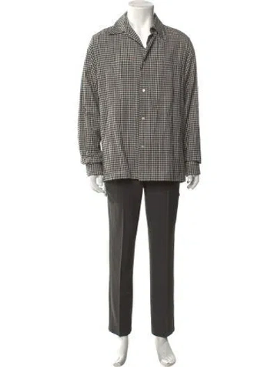 Pre-owned Loewe Plaid Print Long Sleeve Shirt In Neutral