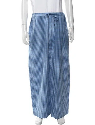 Pre-owned Loewe Plaid Print Pajama Bottoms In Blue