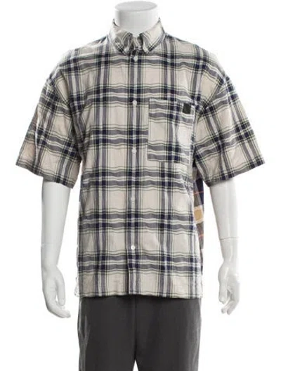 Pre-owned Loewe Plaid Print Short Sleeve Shirt