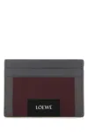 Loewe Plain Cardholder In Nappa Calfskin In Gray