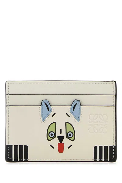 Loewe Plain Cardholder Futurist Cat In Neutral